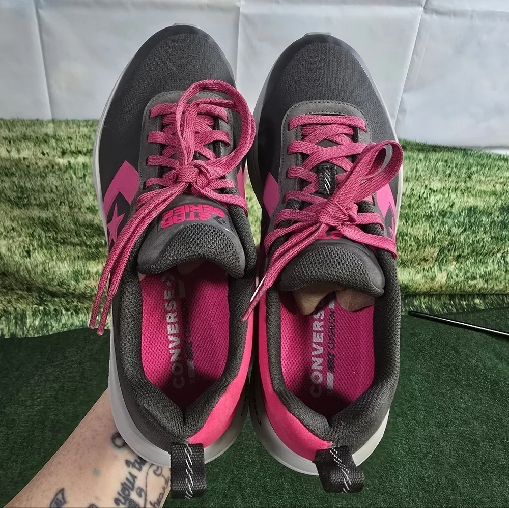 Converse | Star Series Running Sneakers 'Grey and Pink' Mens Size 9.5 - Picture 7 of 14